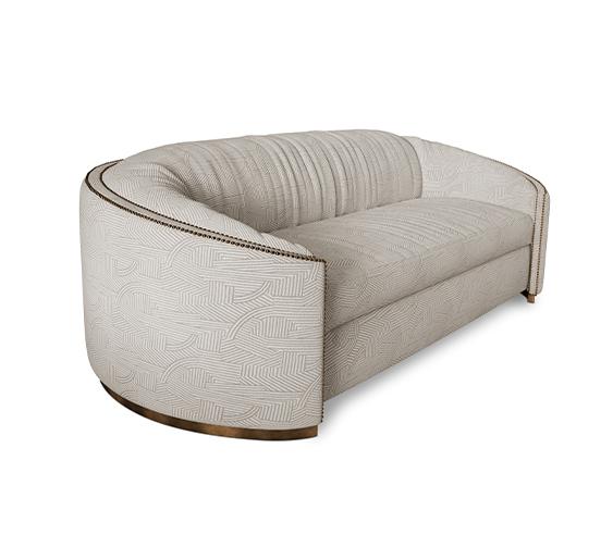 Бежевый изогнутый диван Premium Comfort