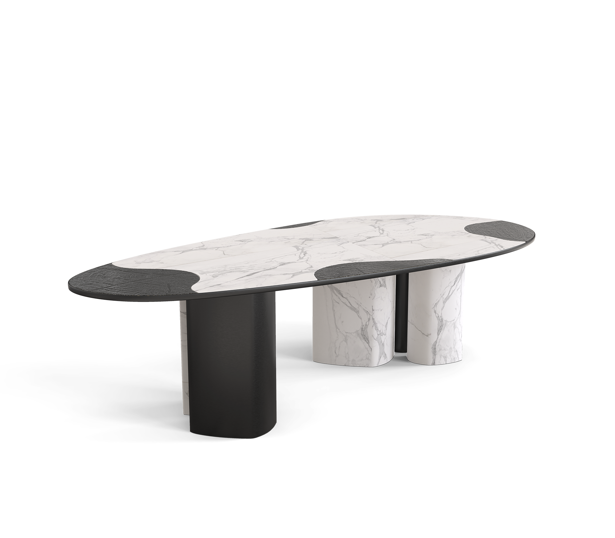 Обеденный стол Athena Carrara Marble & Onyx