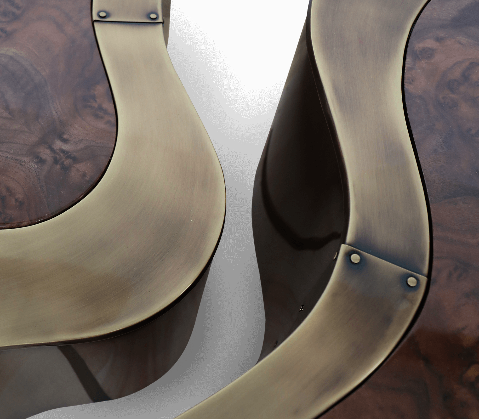 Журнальний столик Crest Patina & Walnut Set
