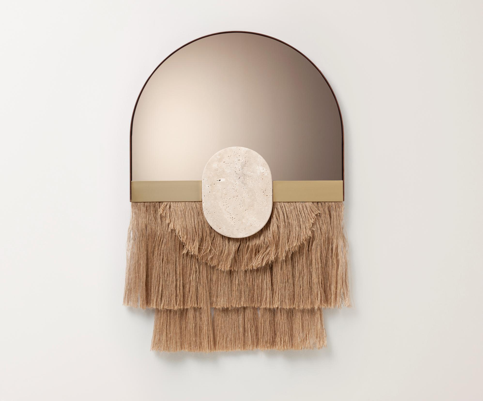 Декоративное настенное зеркало Souk Ecru Linen