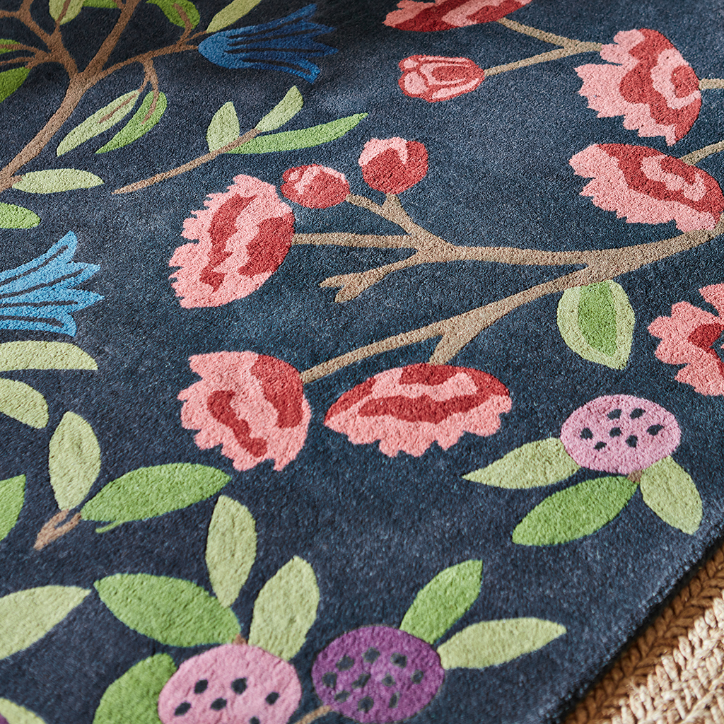 Килим квітковий Foraging Indigo 146618 | Розмір: 170 x 240 см