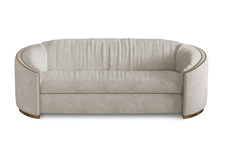 Бежевый изогнутый диван Premium Comfort