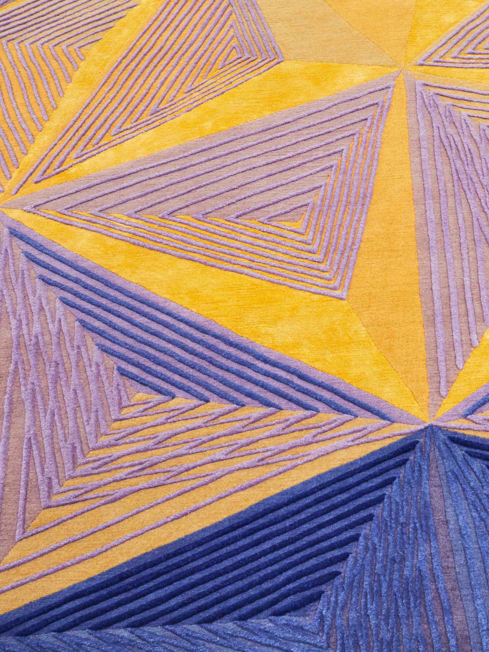 Круглий килим італійський ручної роботи Dodecaedro