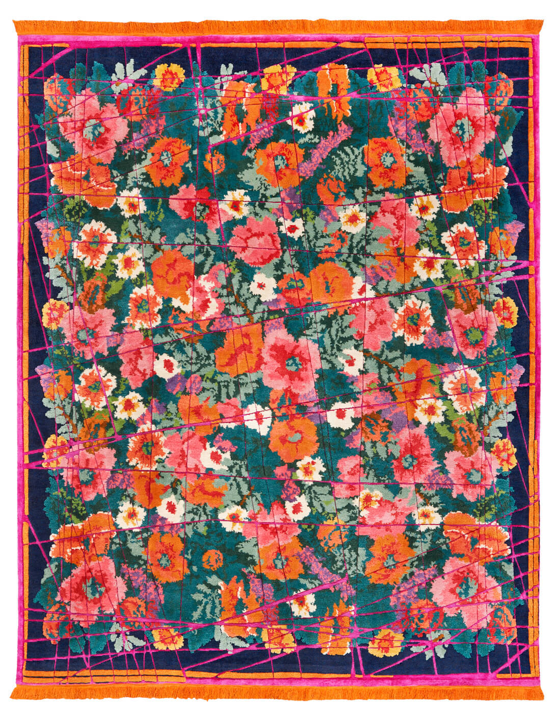 Килим Scarlenka Allover Wrapped Darkblue Pink | Розмір: 200 x 300 см