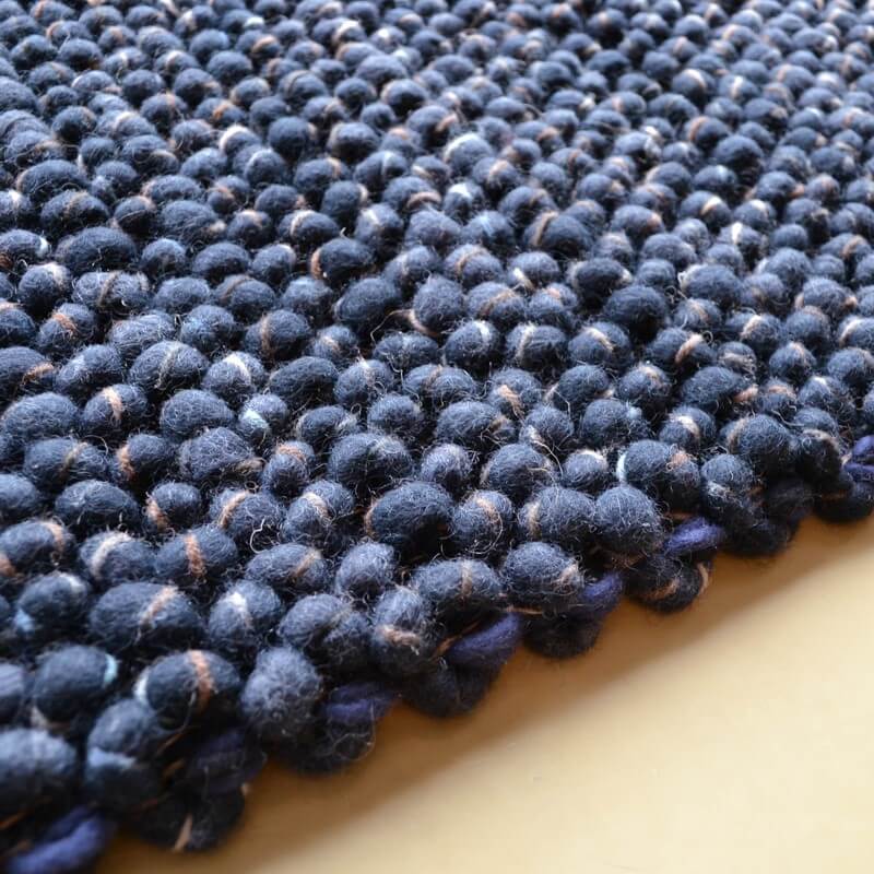 Синій безворсовий килим Cobble | Розмір: 200 x 300 см