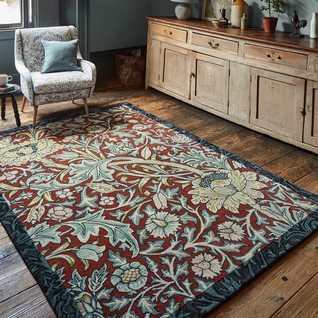Килим ручної роботи Trent Madder Red / Webb's Blue 127510 | Розмір: 140 x 200 см