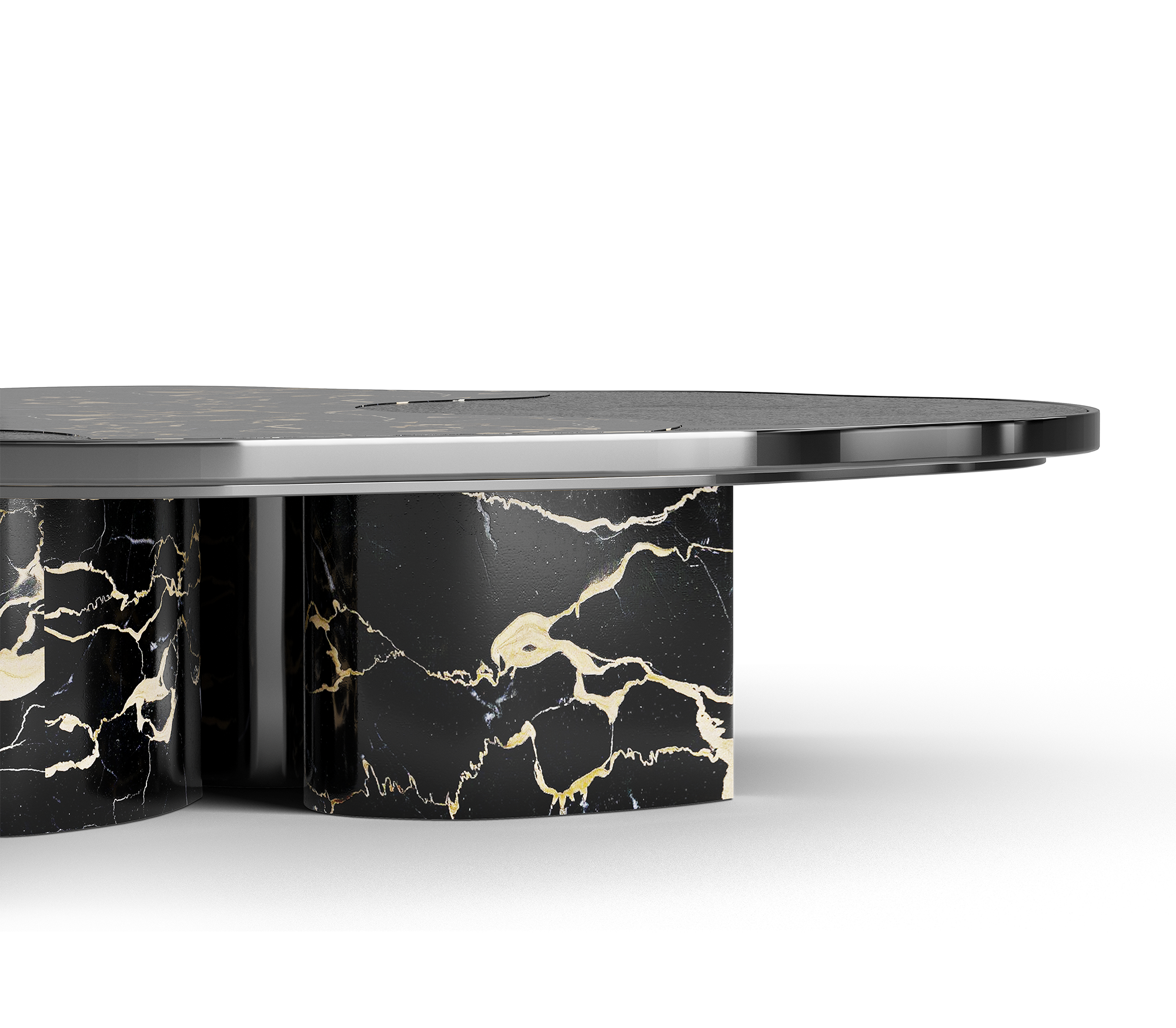 Журнальный столик Athena Portoro Marble & Onyx Table Set
