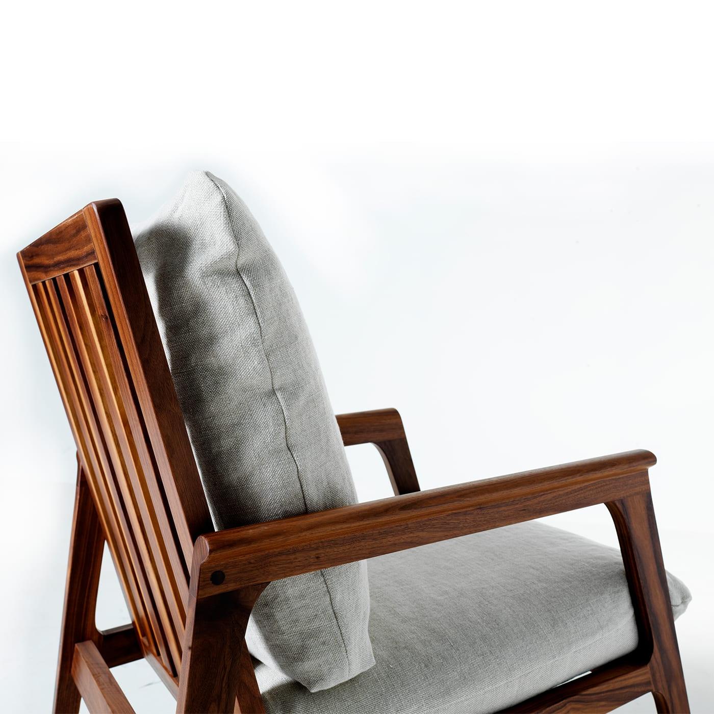 Кресло-качалка Италия Momento Brown | Обивка: Linen BEL-LINO G077 11