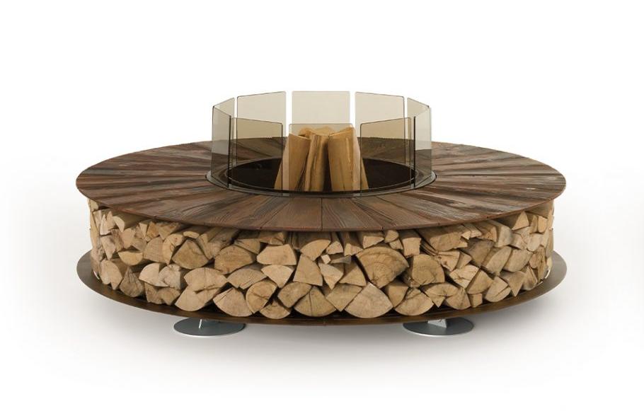 Уличная жаровня Zero Texture железо corten (Италия)