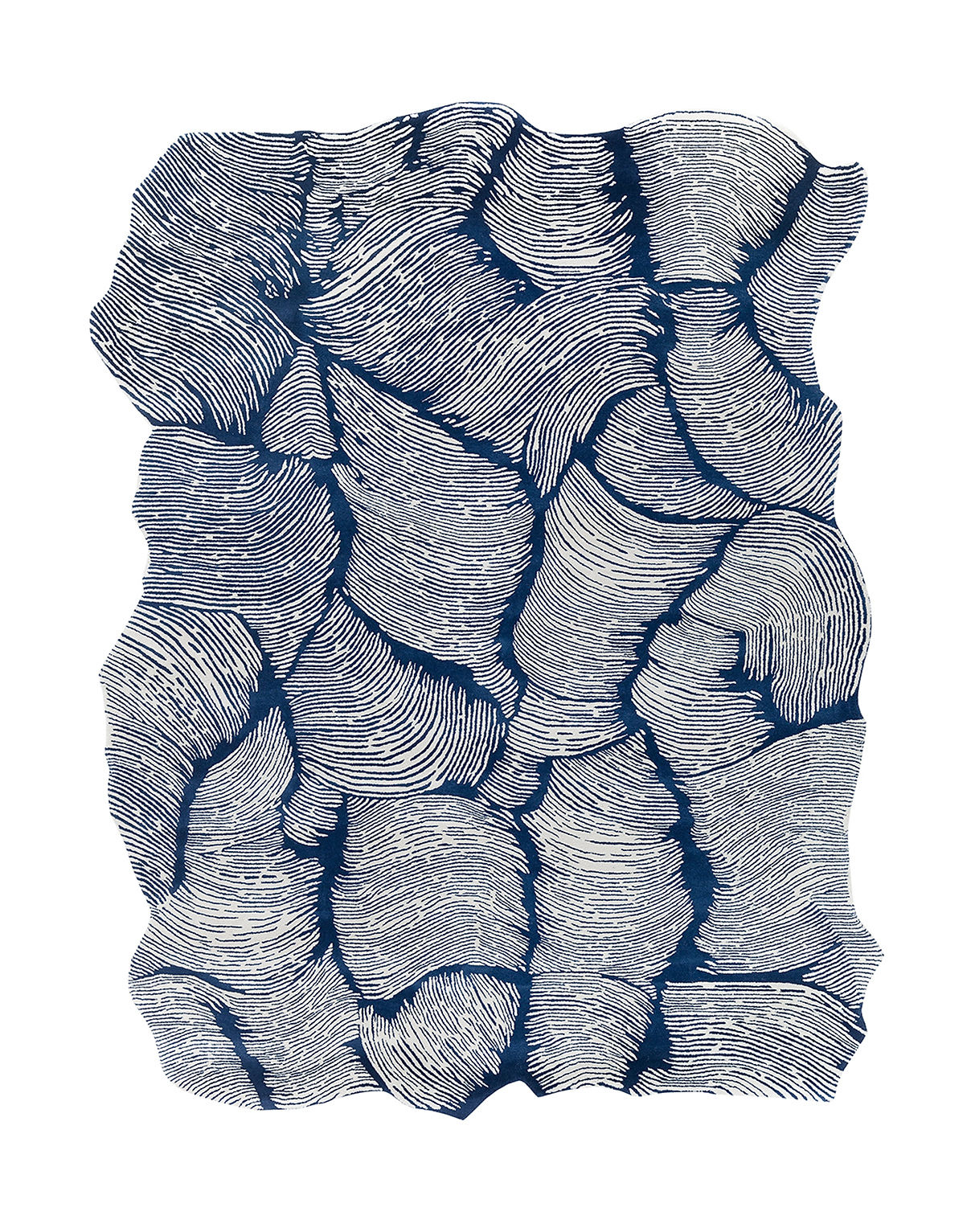 Дизайнерський килим Італія Blue Waves | Розмір: 230 x 300 см
