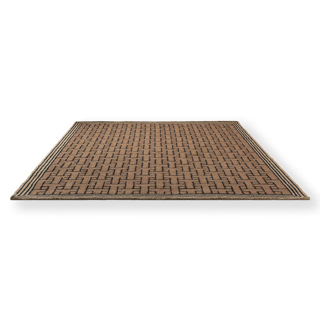 Вуличний килим TB T Monogram Light Brown 455811 | Розмір: 160 x 230 см