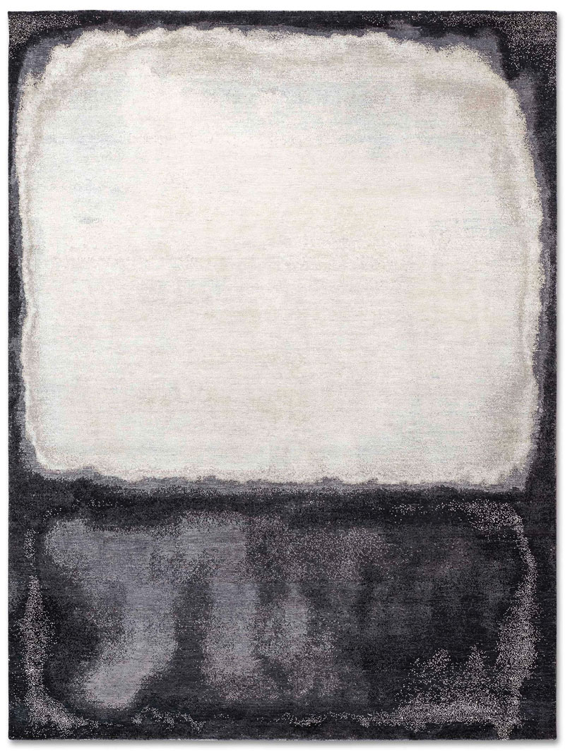 Премиальный узелковый ковер ручной работы White Grey | Размер: 305 x 427 см