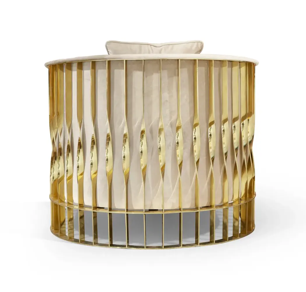 Кресло Solene Polished Brass