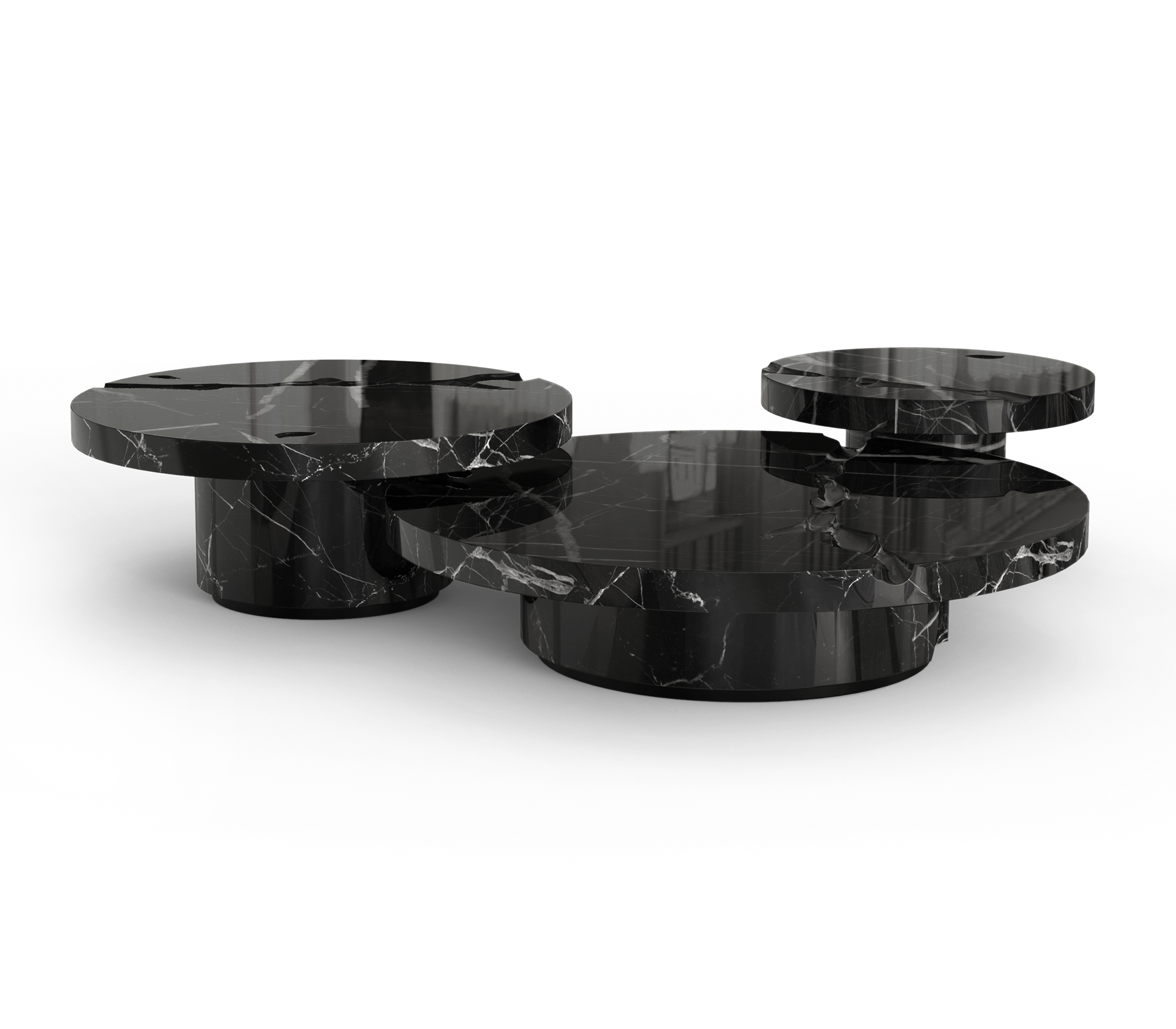 Журнальный столик Dominion Nero Marquina 3-Piece Set