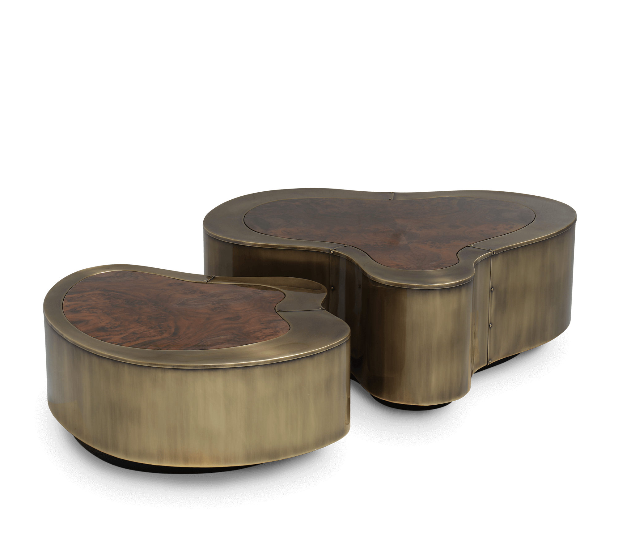 Журнальний столик Crest Patina & Walnut Set