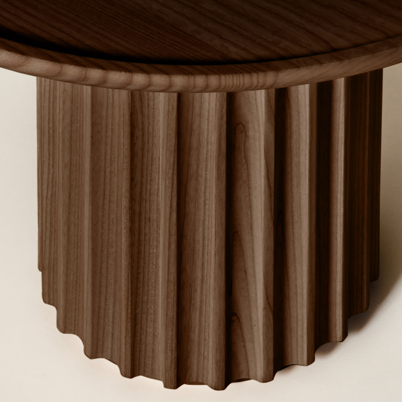 Кофейный столик из ясеня Capitello Brown | Размер: Ø 40 см