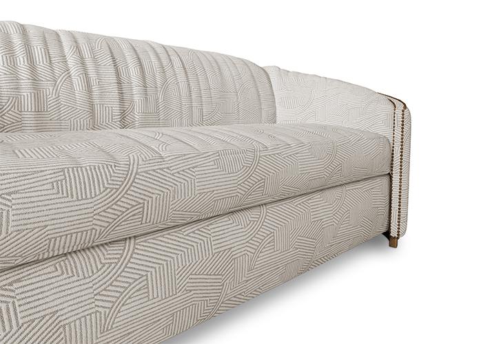Бежевый изогнутый диван Premium Comfort