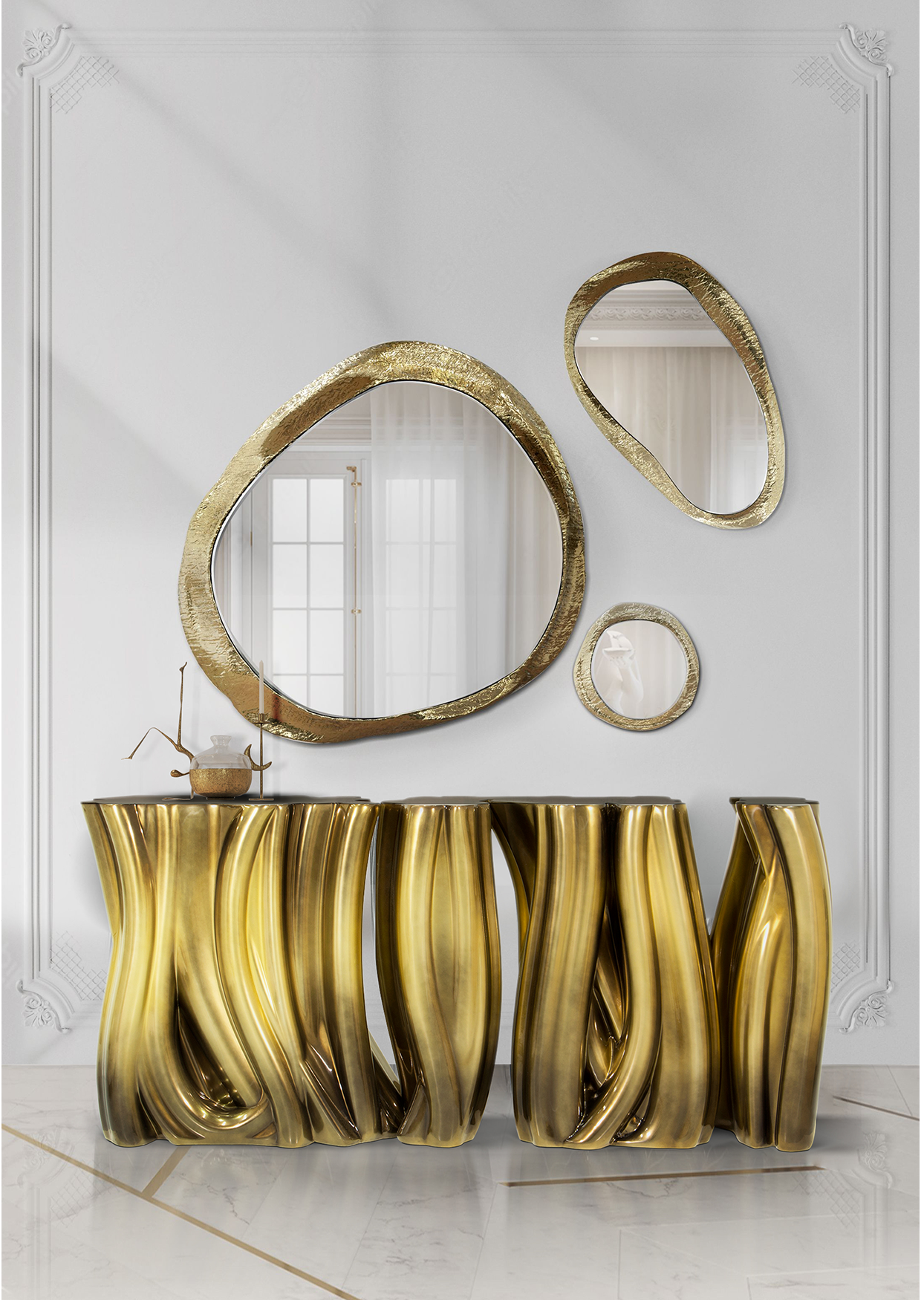 Тумба Monochrome Gold Premium