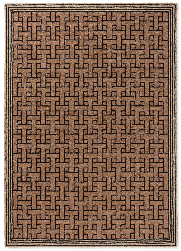 Вуличний килим TB T Monogram Light Brown 455811 | Розмір: 160 x 230 см