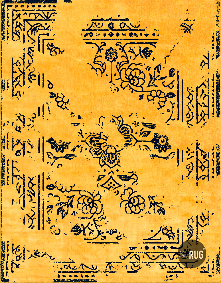 Килим ручної роботи Agra Black / Gold | Розмір: 500 x 600 см