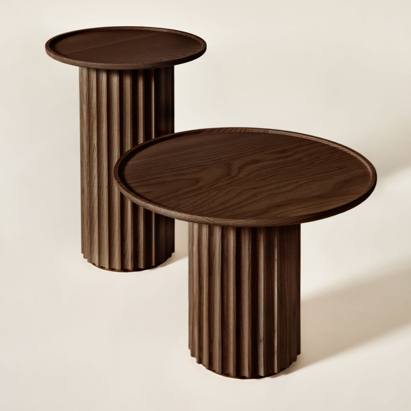Кофейный столик из ясеня Capitello Brown | Размер: Ø 40 см