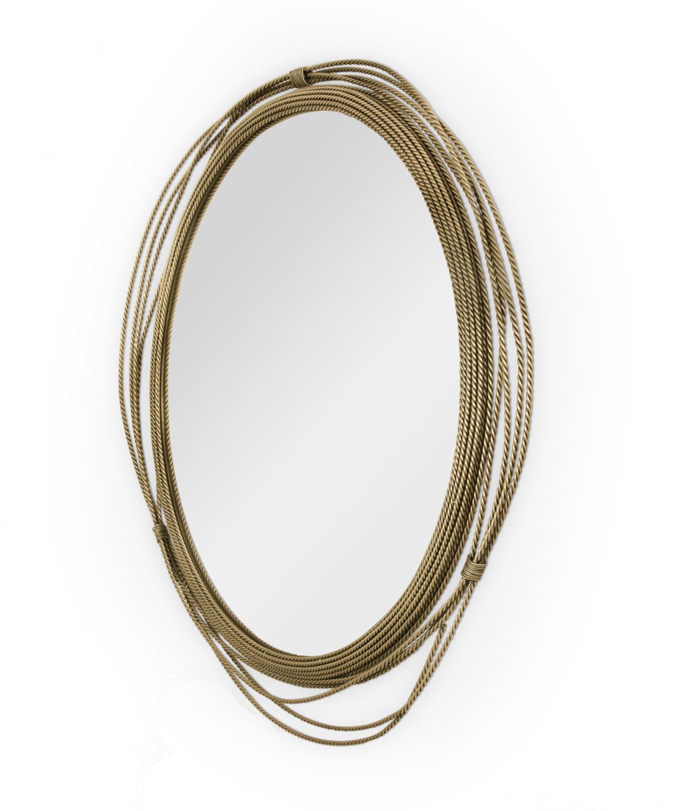 Настенное зеркало Round Brass