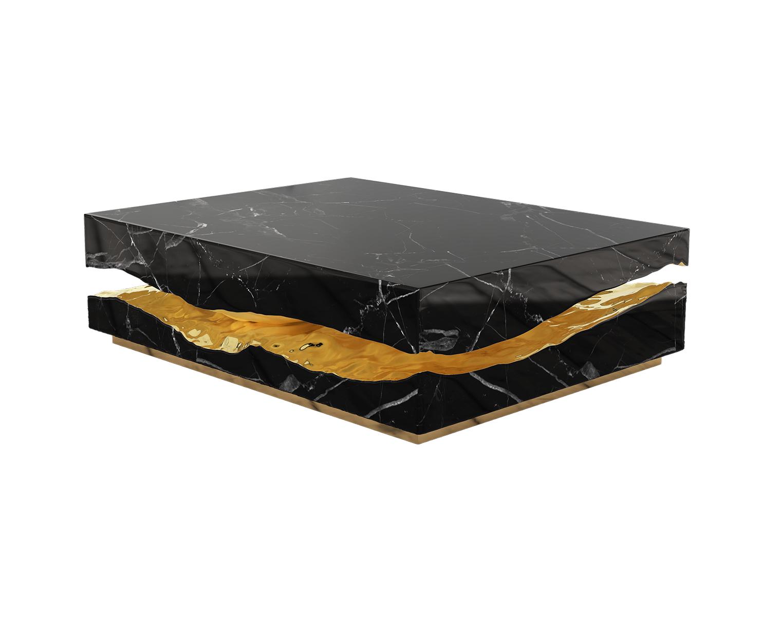 Журнальний столик Boulder Nero Stone Table