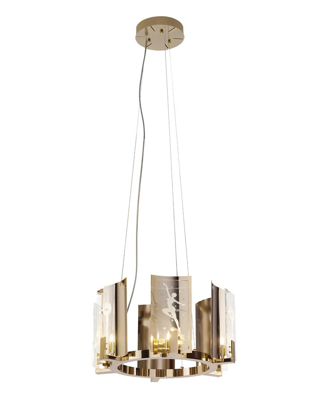 Кругла люстра Soft Gold