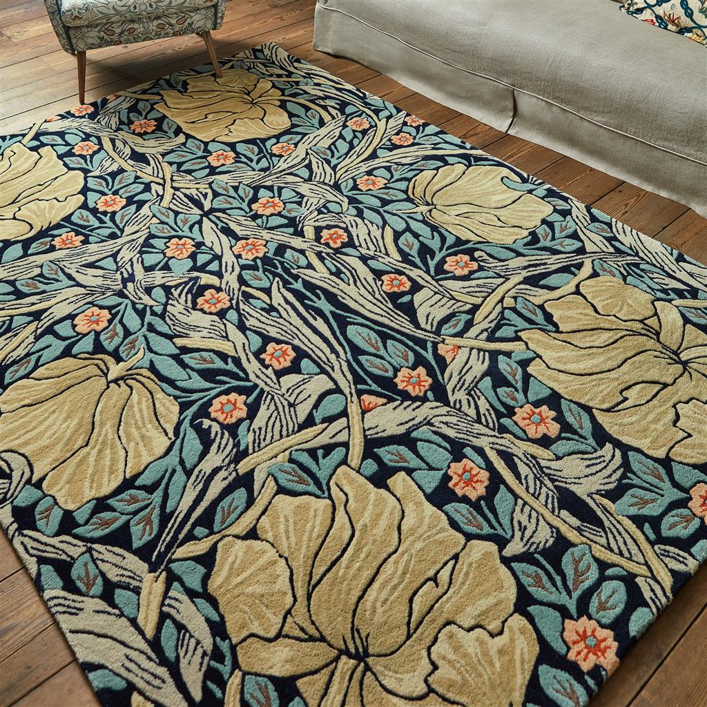 Килим ручної роботи Pimpernel Indigo 028818 | Розмір: 140 x 200 см