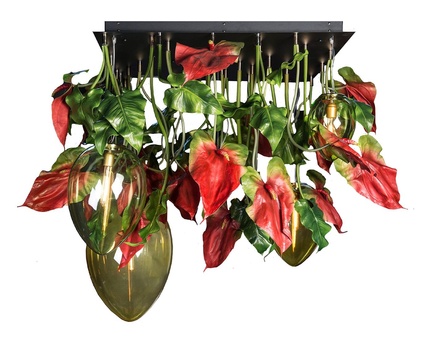 Тёмная люстра Anthurium