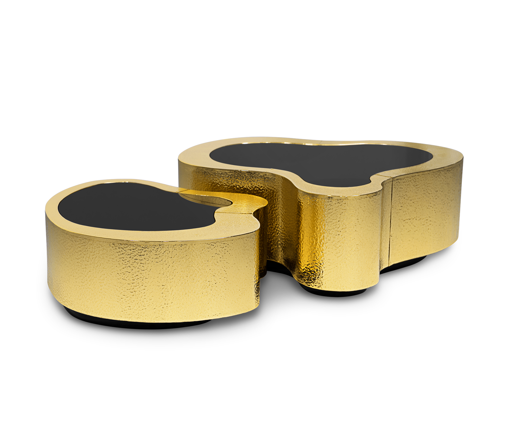 Журнальный столик Crest Hammered Brass Set | Конфигурация: Big