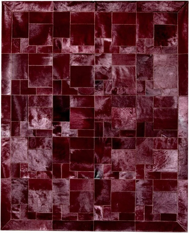 Килим з натуральної шкіри Puzzle ☞ Розмір: 220 x 220 см