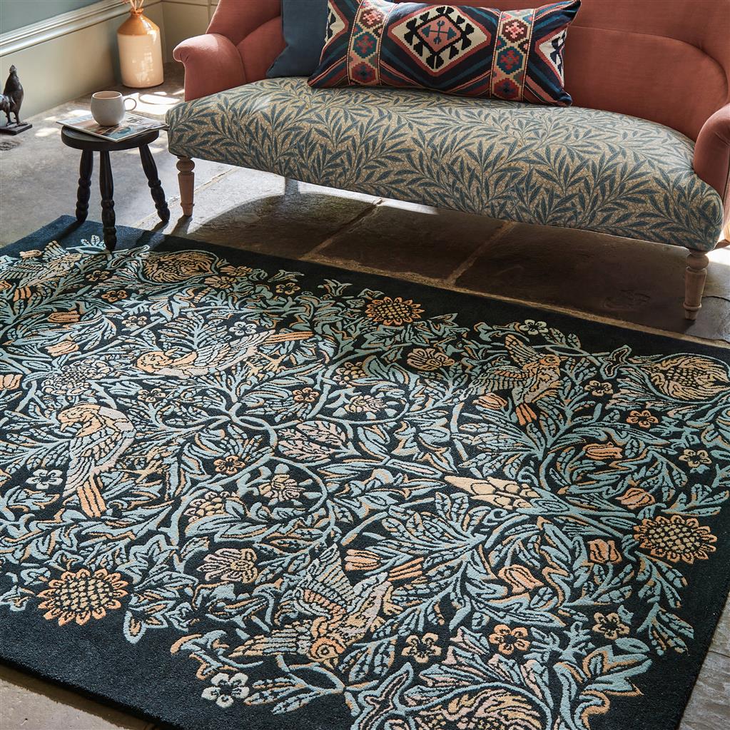 Килим ручної роботи Bird Webb's Blue 128308 | Розмір: 250 x 350 см