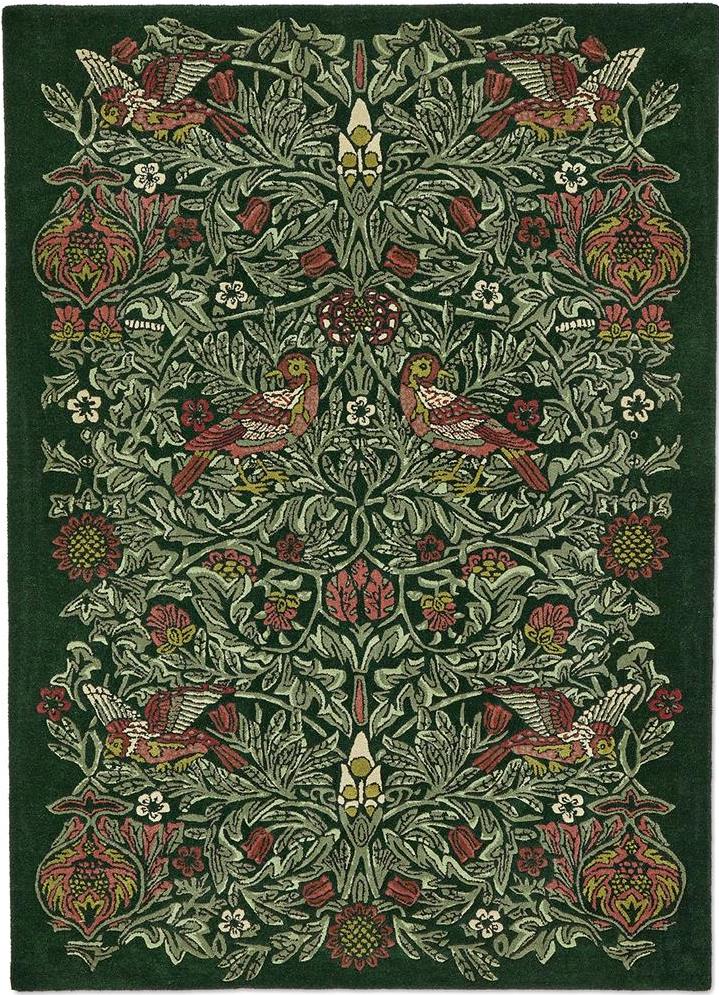 Килим ручної роботи Bird Tump Green 128307 | Розмір: 200 x 280 см