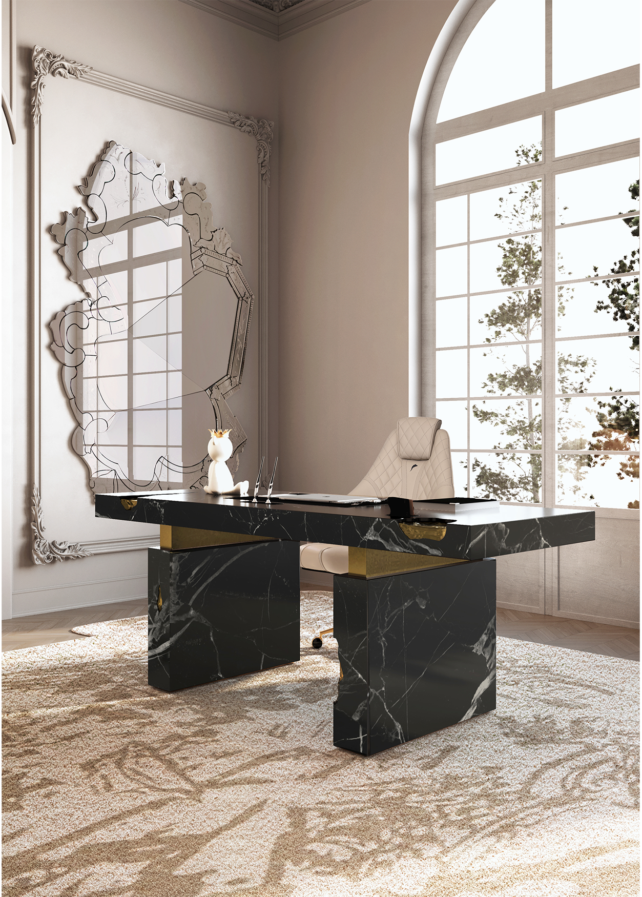 Письменный стол Dominion Nero Marquina Desk