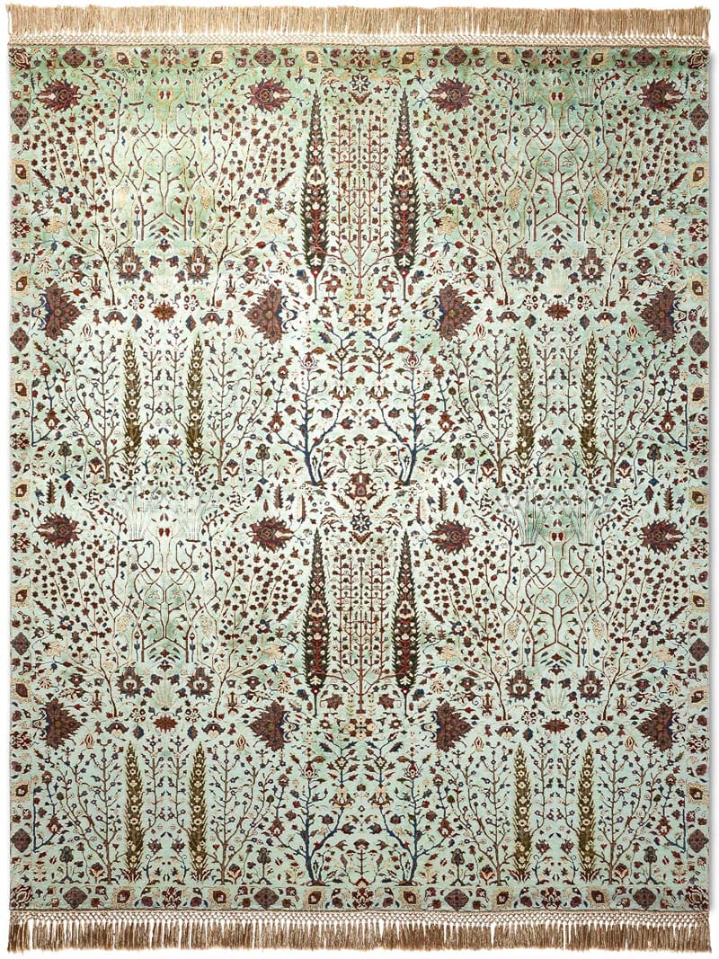 Елегантний килим ручної роботи Pine Garden Green | Розмір: 183 × 274 см