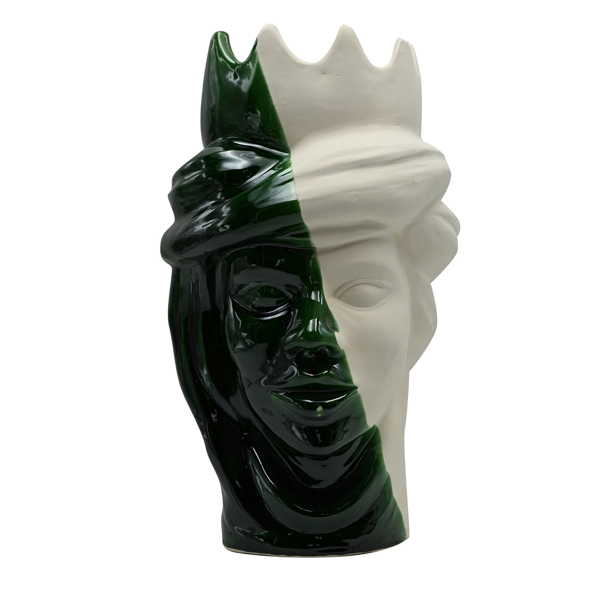 Зелено-біла скульптура Moor's Head
