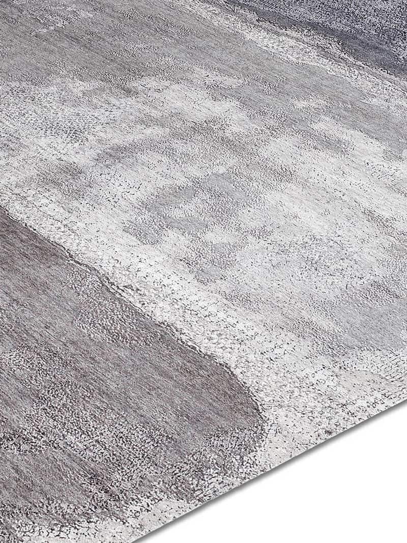 Оригинальный узелковый ковер ручной работы Silver White Grey | Размер: 274 x 365 см