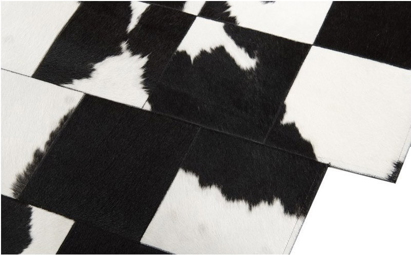 Ковер кожаный Pixel Black & White