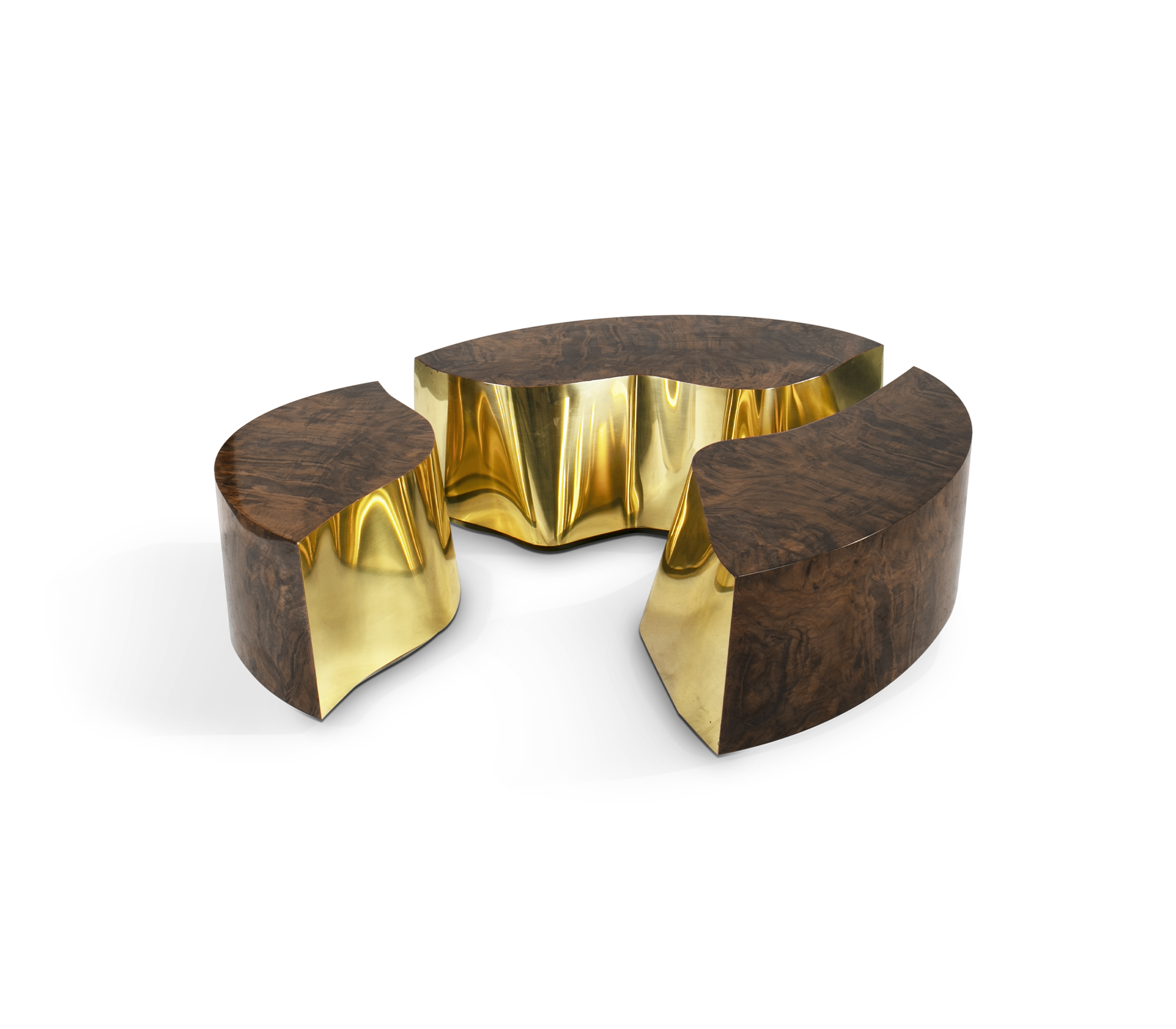 Журнальный столик Fissure Oval Walnut