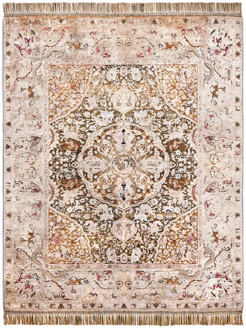 Роскошный узелковый ковер ручной работы Gold | Размер: 170 × 240 см