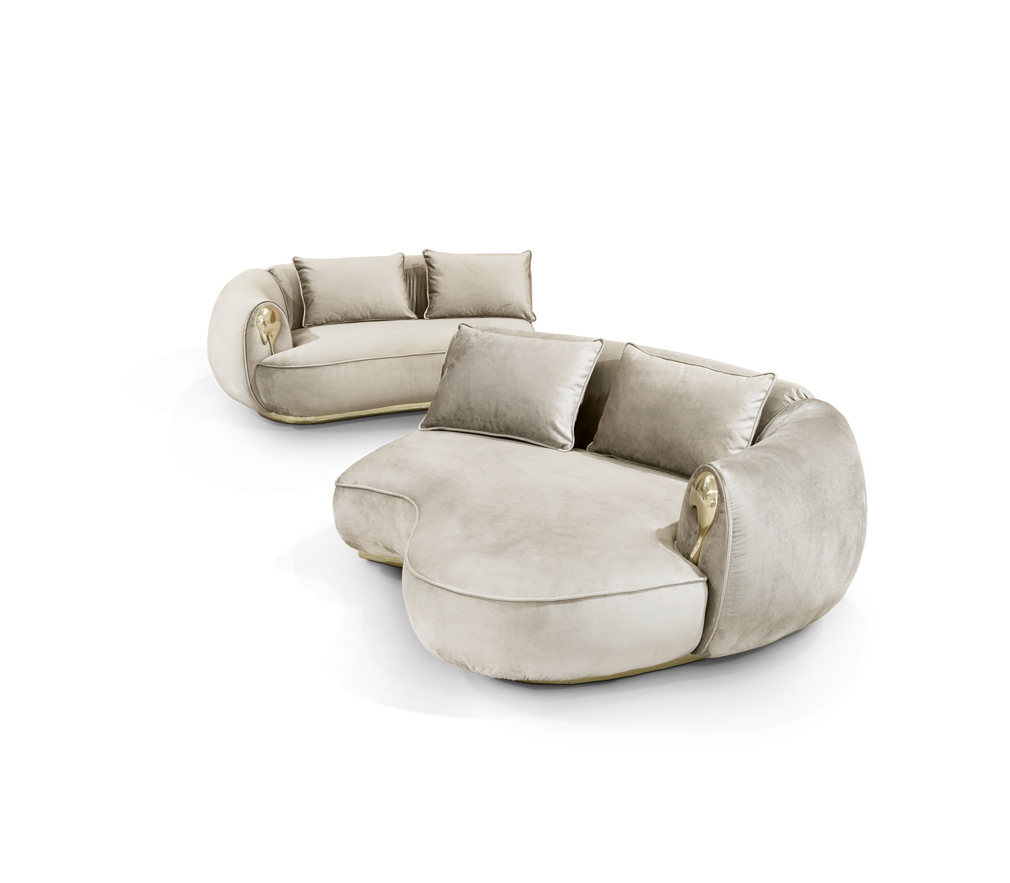 Диван Solara Cream Curved Luxe