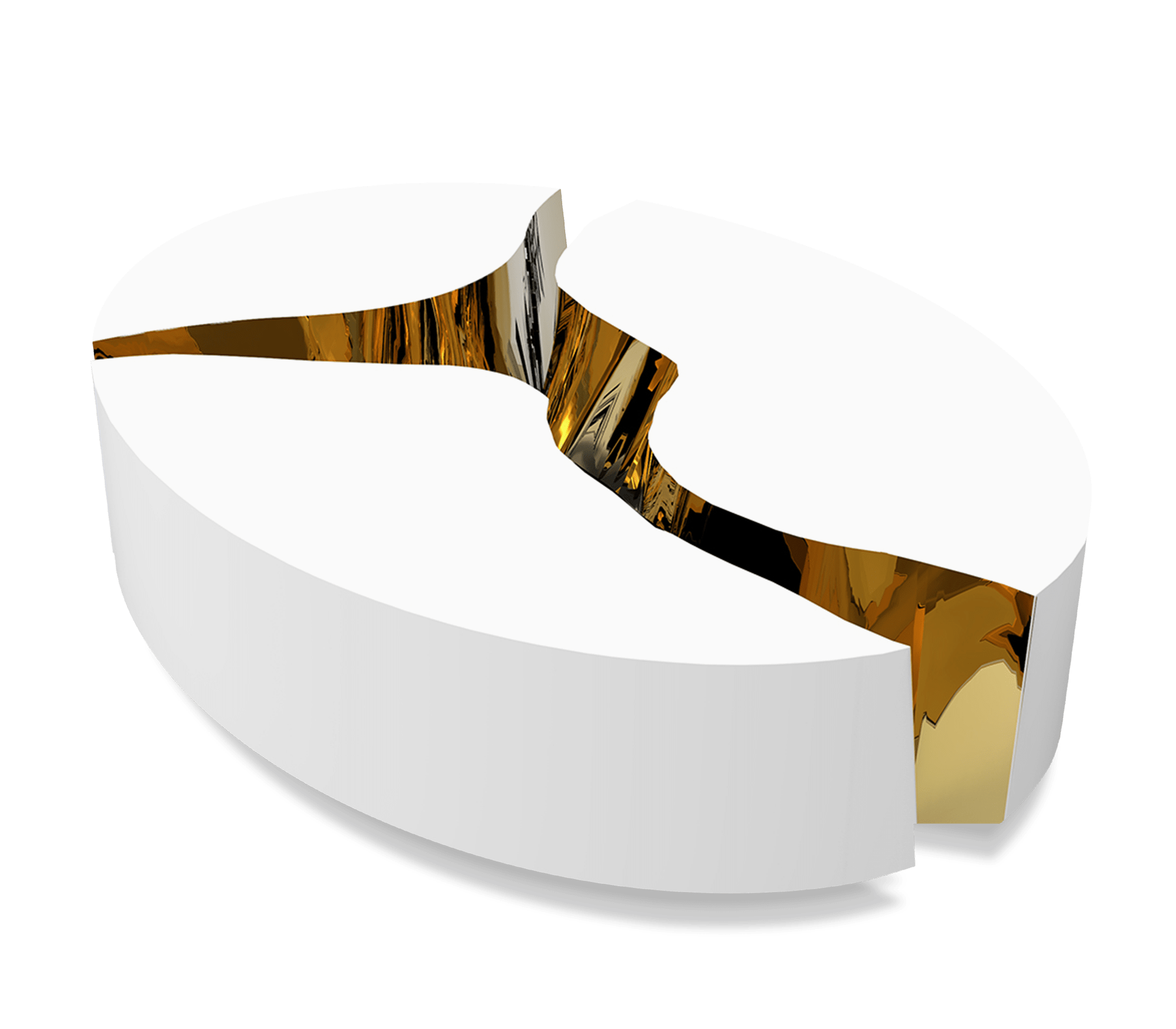 Журнальний столик Fissure Oval White
