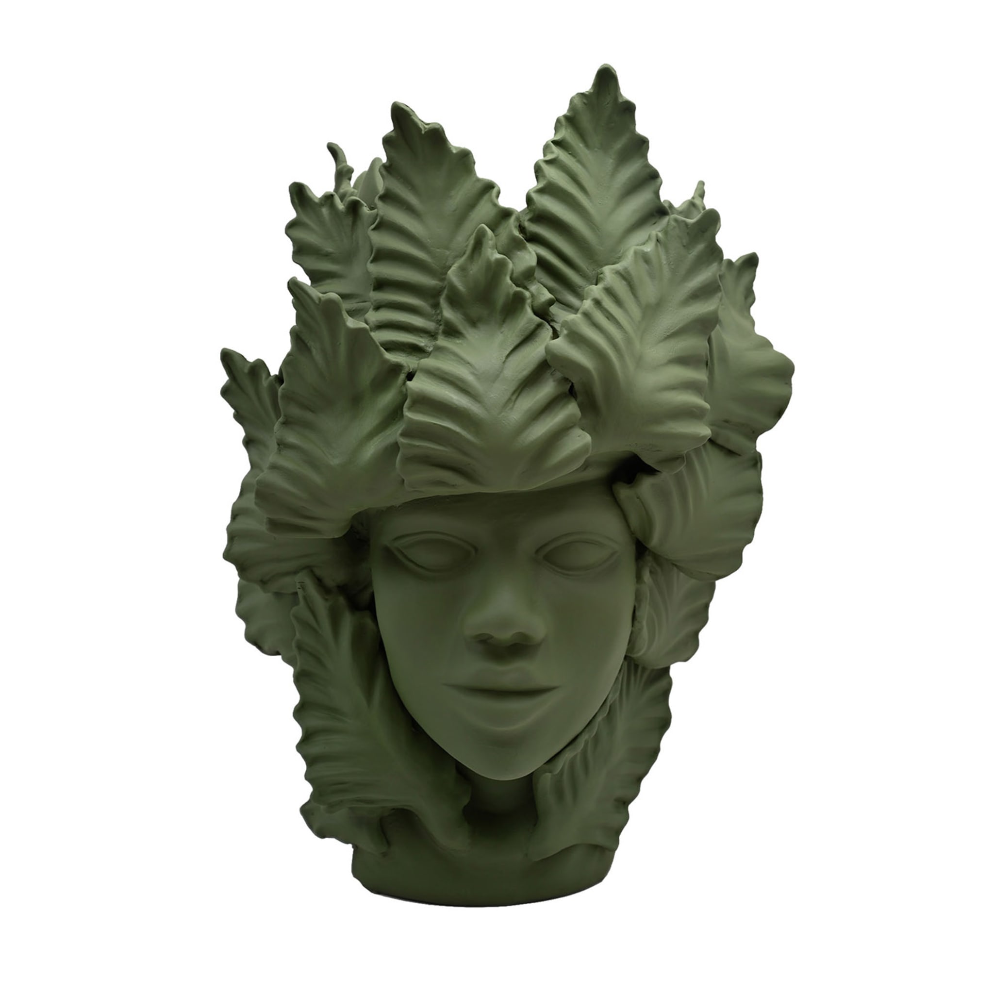 Матова зелена скульптура Moor's Head