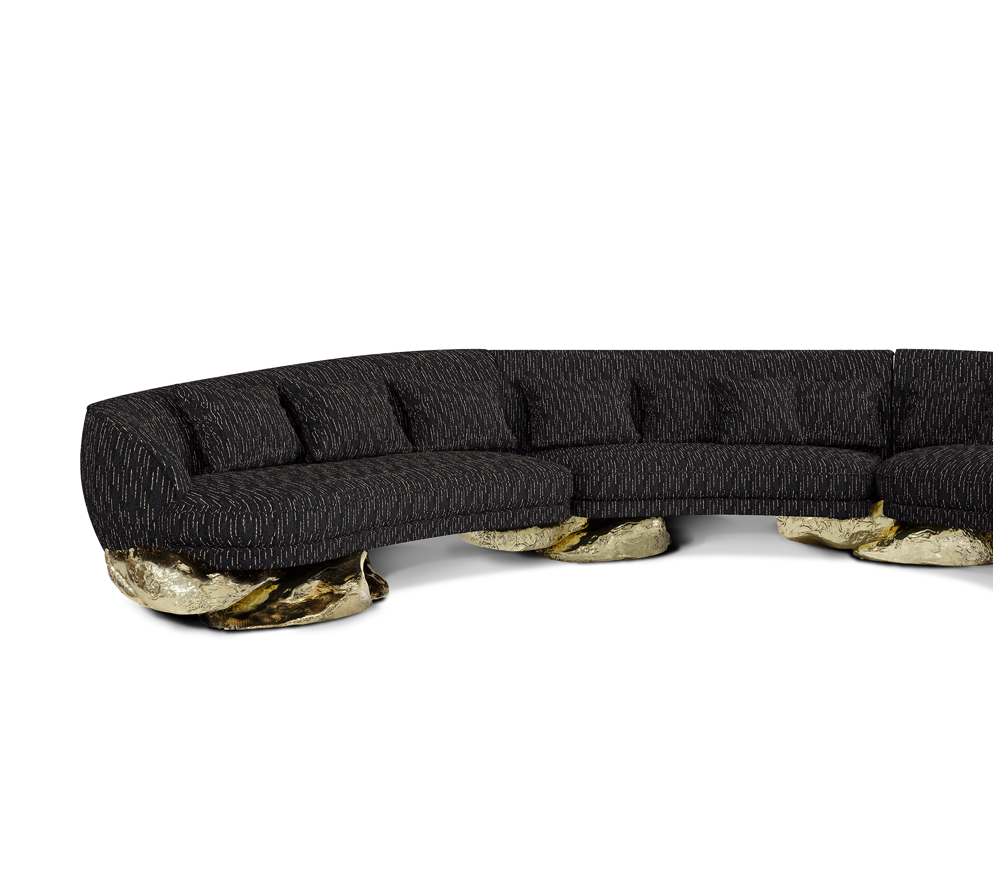 Диван Angora Black Curved