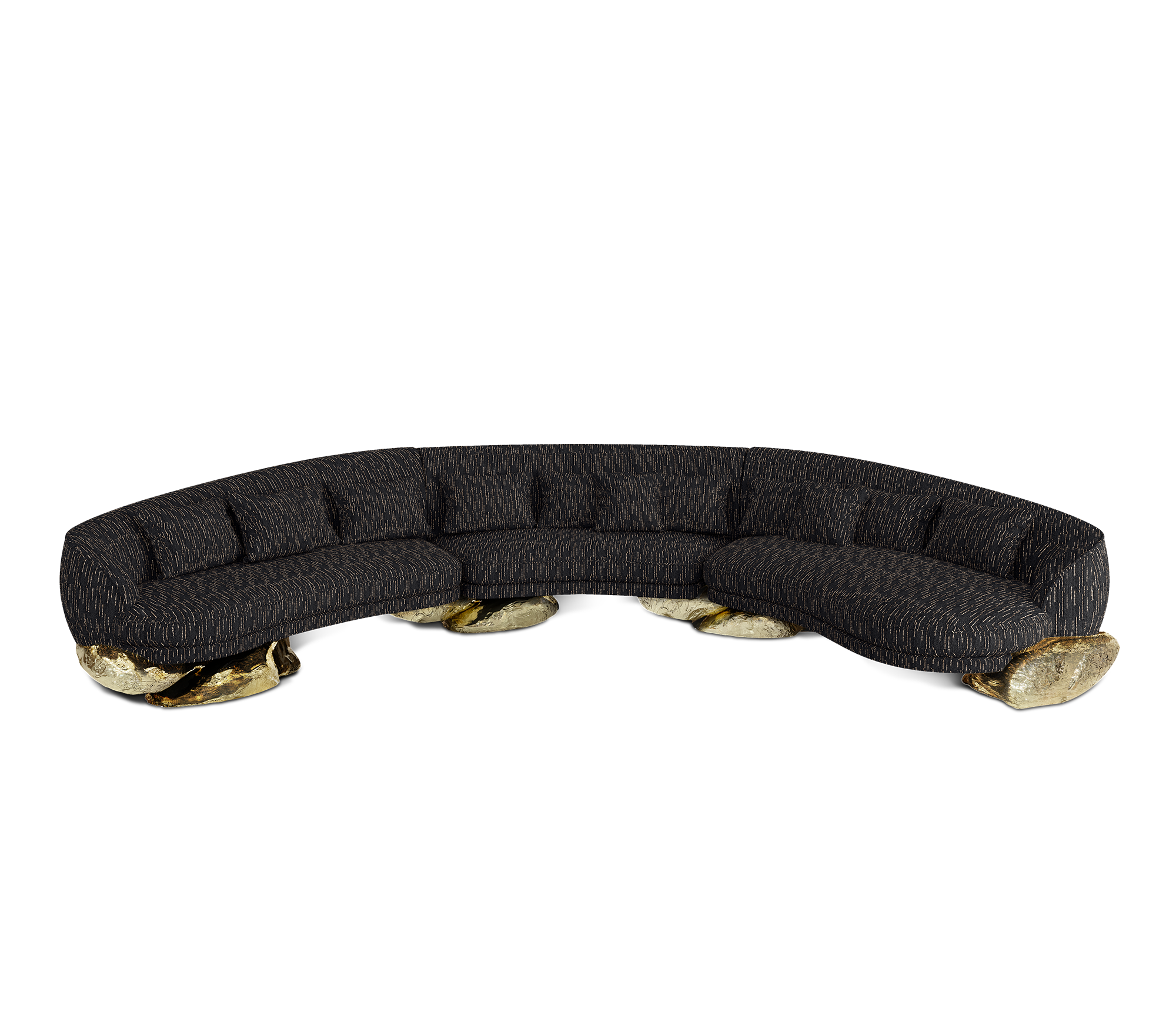 Диван Angora Black Curved