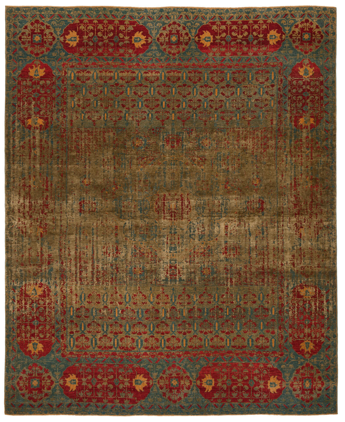 Килим ексклюзивний Mamluk Kensington Double Vendetta Blue Mehndi Silk
