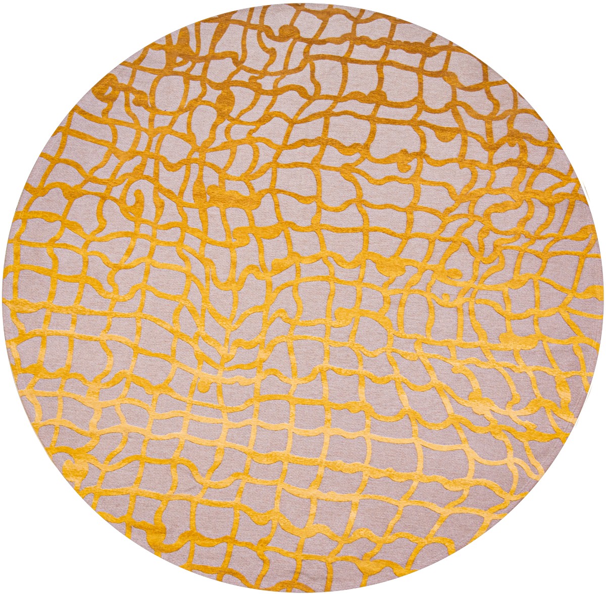 Круглий килим преміум Yellow Scarab