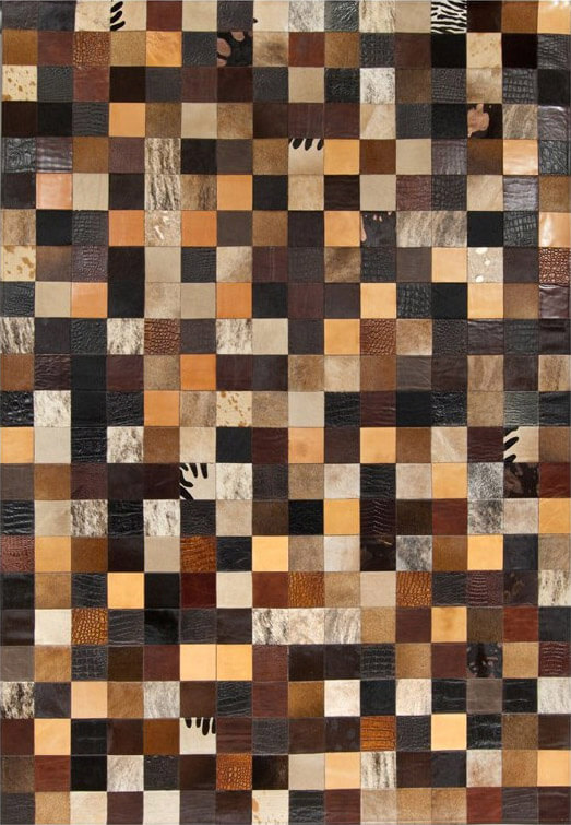 Килим з натуральної шкіри Mosaic Multicolour ☞ Розмір: 160 x 230 см