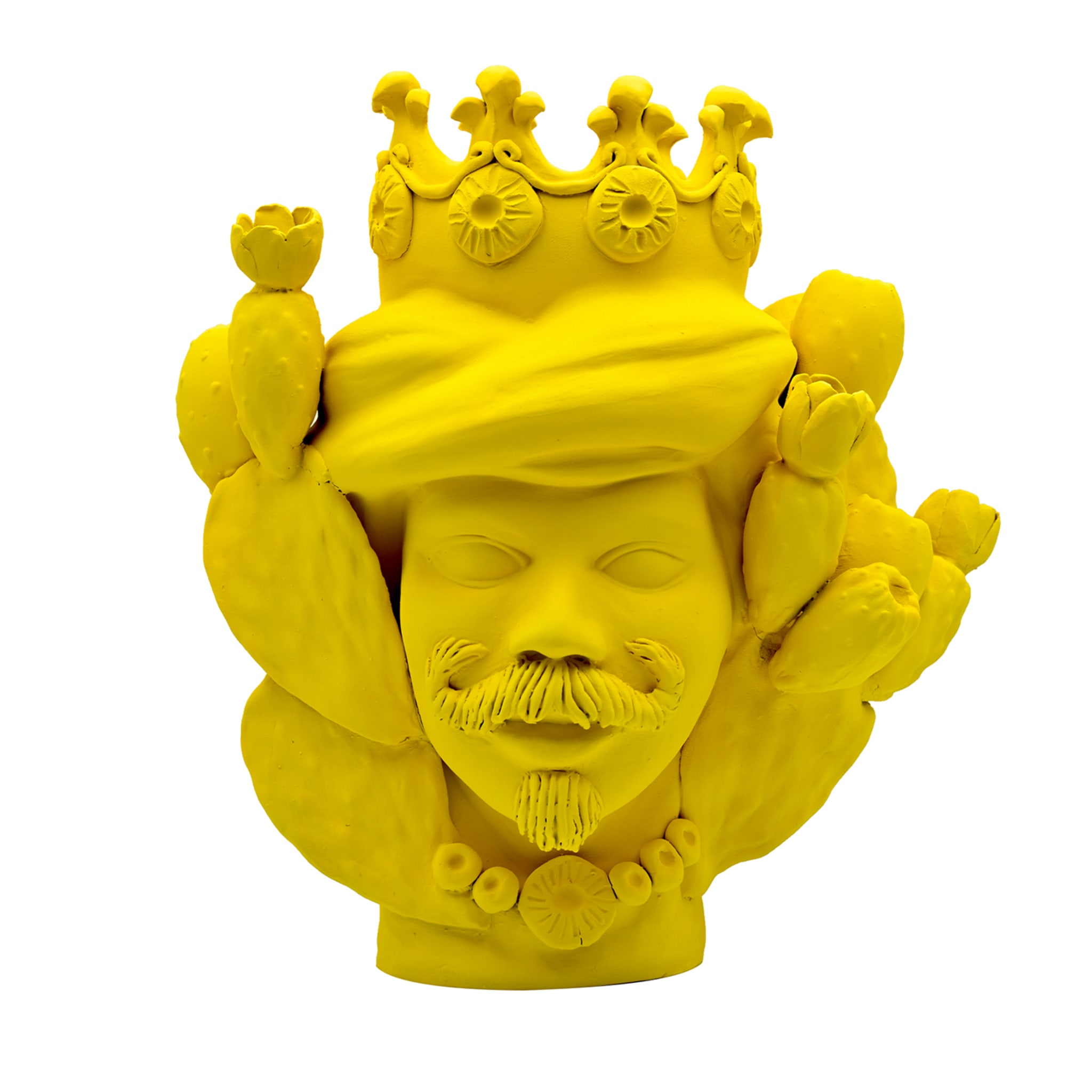 Жёлтая матовая скульптура Moor's Head